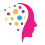 Farbige Grafik eines stilisierten menschlichen Profils. Im Hinterkopf der Sitz des Gehirns durch große farbige Kreise angedeutet.